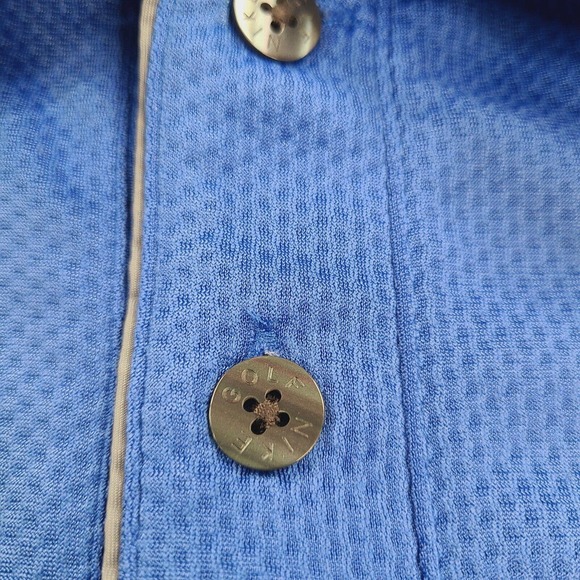 Nike Golf Shirt Mens Large Blue Sphere‎ React Short Sleeve Breathable Quick Dry - Picture 5 of 12
